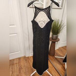 Zara knit black and white dress